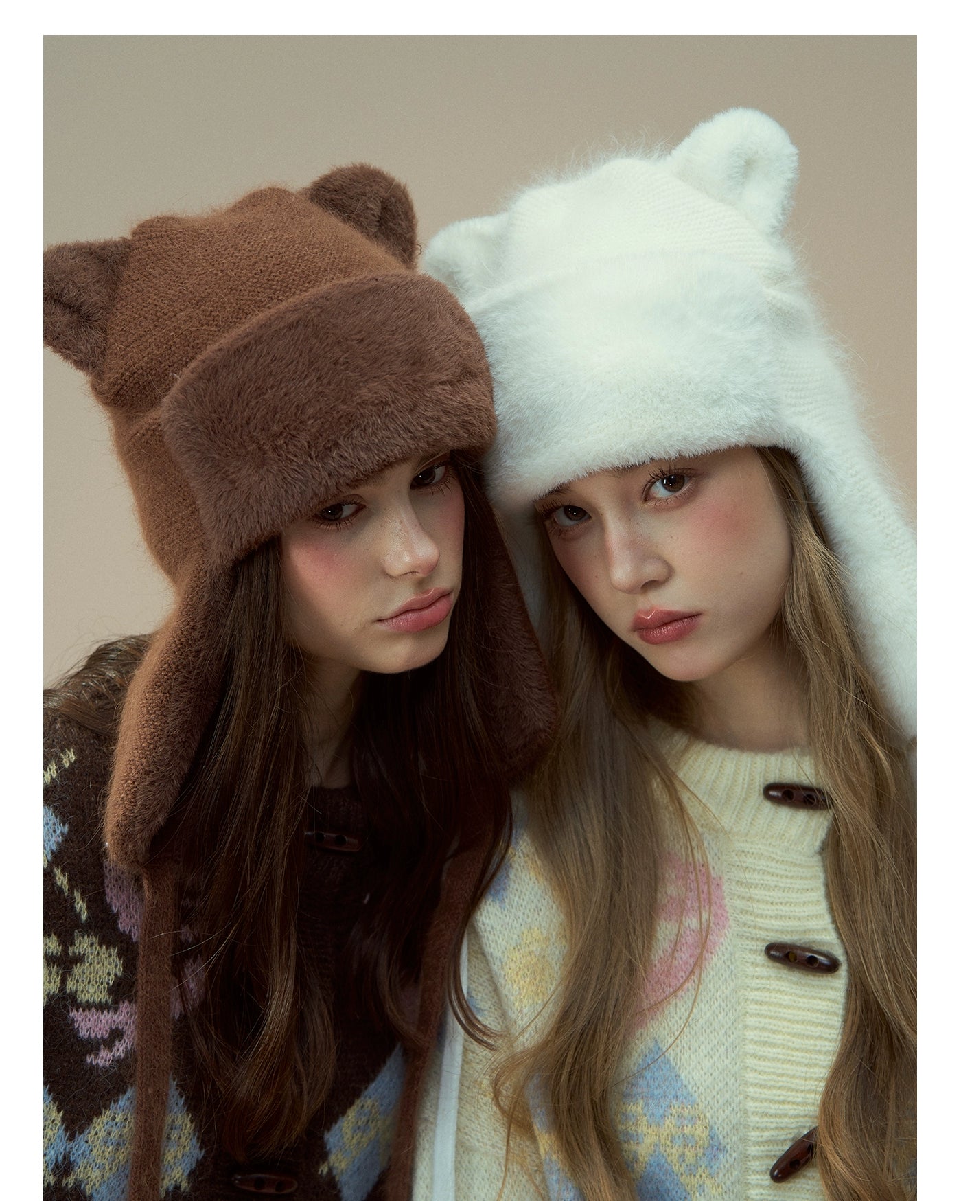 Teddy Earflap Angora-Blend Plush Hat