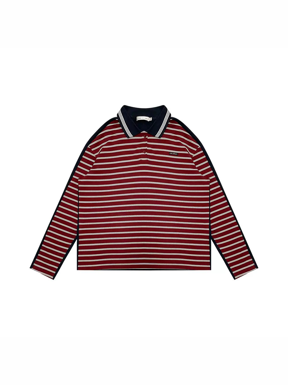 Striped Long-Sleeve Polo Shirt