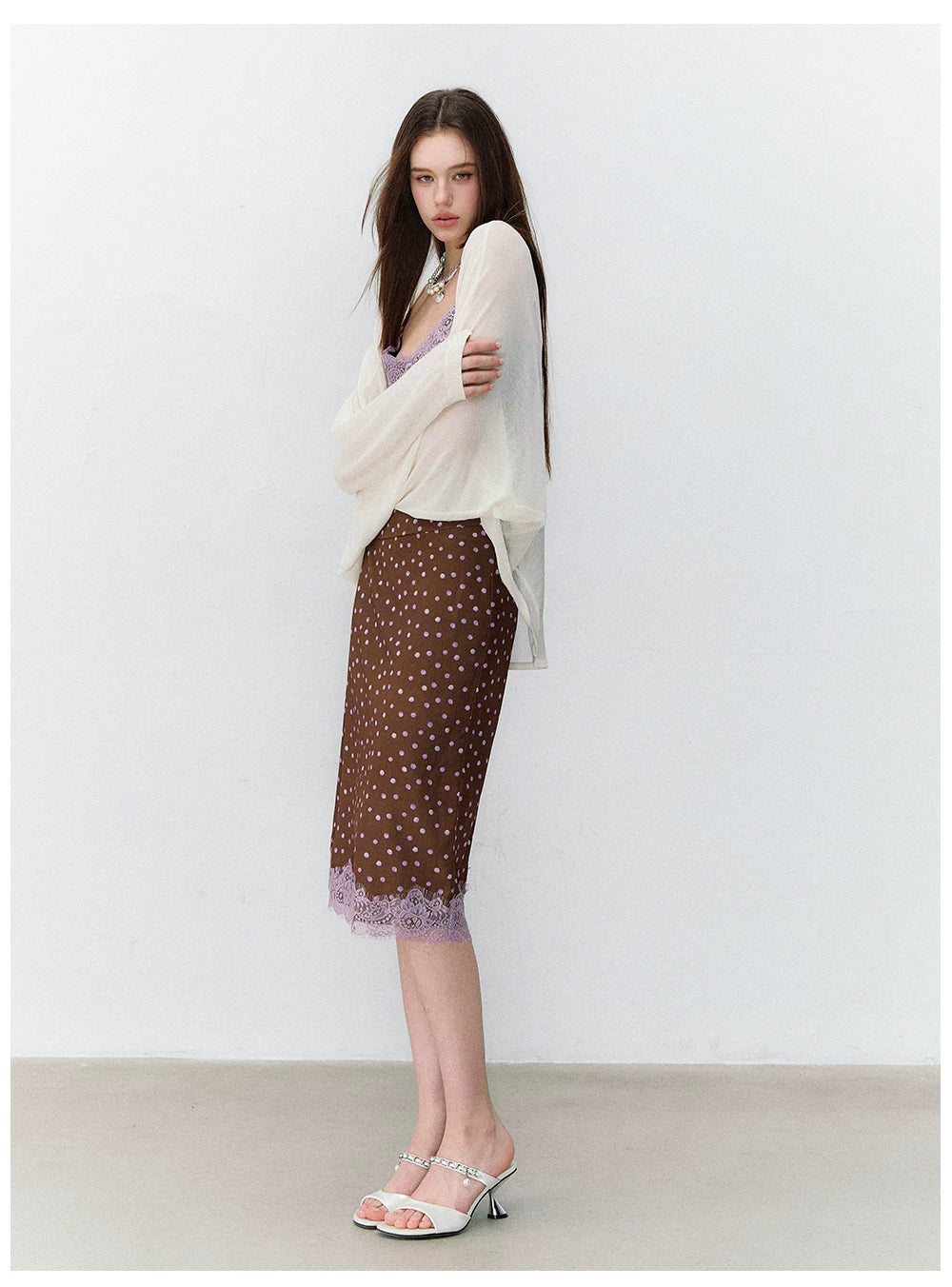 Lightweight Semi-Sheer Acetate Knit Cardigan