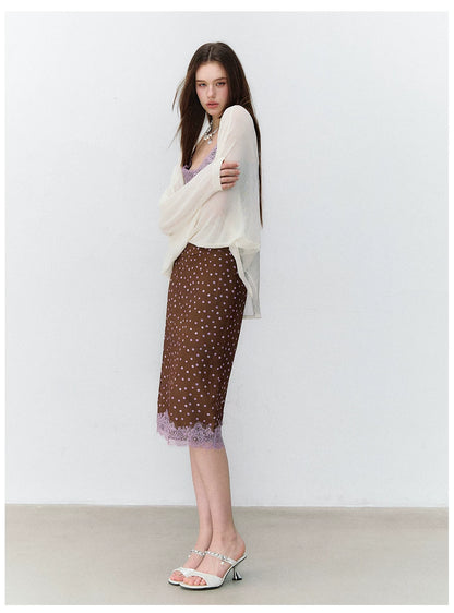 Lightweight Semi-Sheer Acetate Knit Cardigan