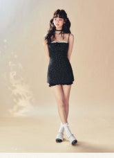 Black Spaghetti Strap Dress - CHINASQUAD