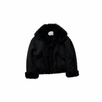 Shearling Reversible Suede Short Jacket
