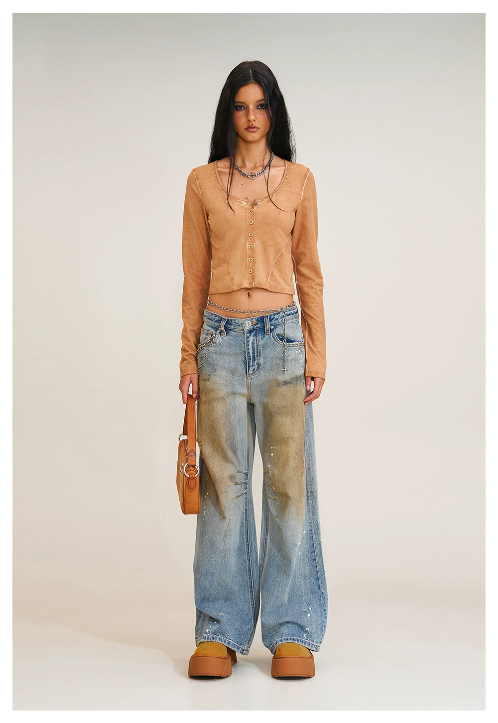 Origin of Wildness Wide-Leg Denim Pants