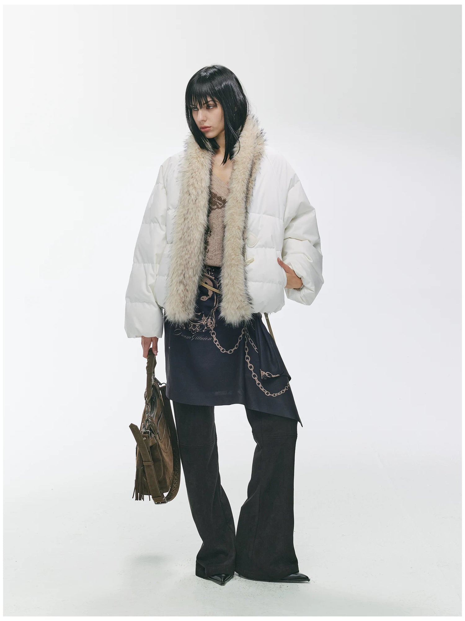 90% Duck Down Fur-Trimmed Parka