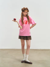Apple Silhouette Half-Sleeve Crew Neck T-Shirt - CHINASQUAD