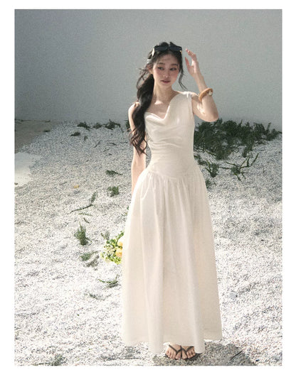 Moonlight Sonata Draped Maxi Dress