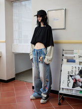 Fake Two-Piece Contrast Color Loose Striped T-Shirt - CHINASQUAD