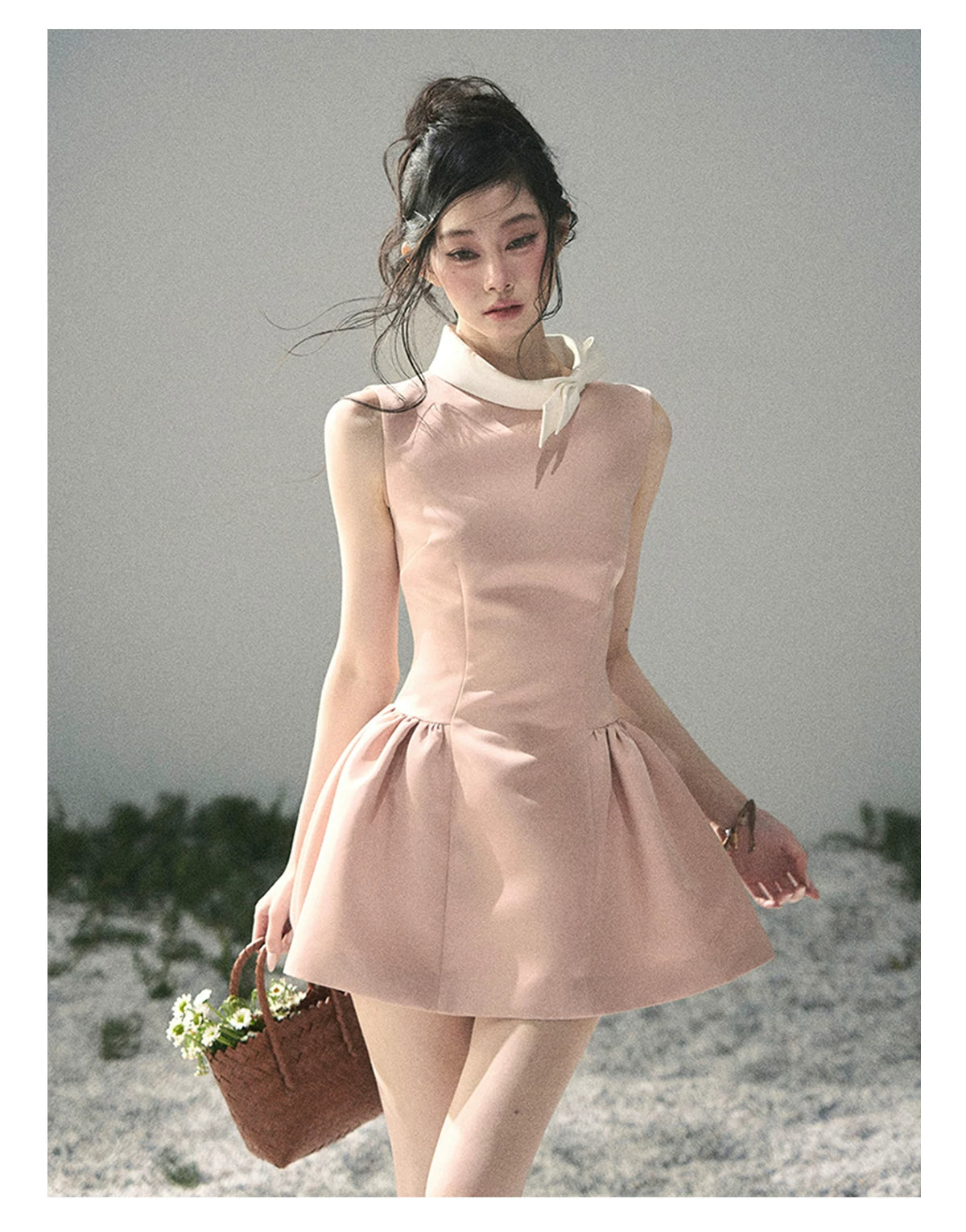 Liliane Ballroom Puff-Sleeve Mini Dress