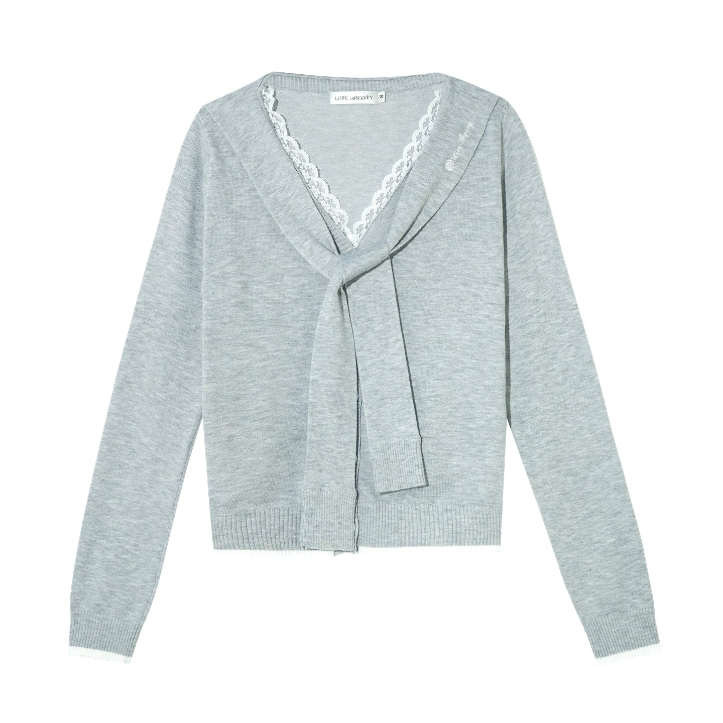 Lace Splicing Strappy Knitted Cardigans
