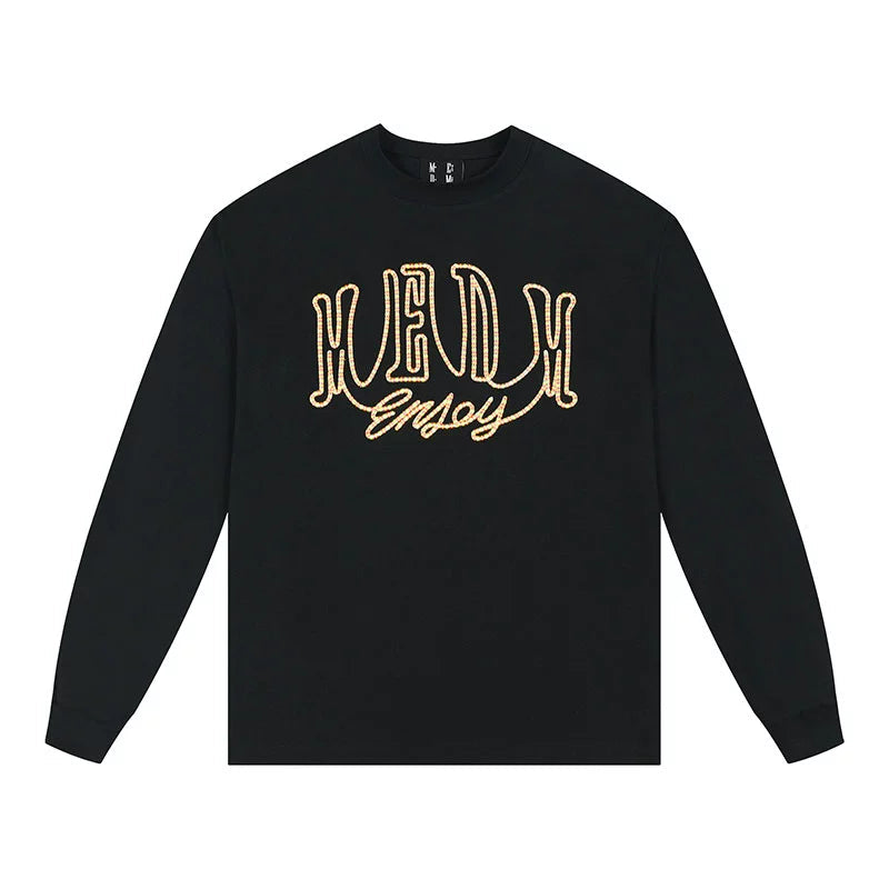 Embroidered Crew Neck Sweatshirt - CHINASQUAD