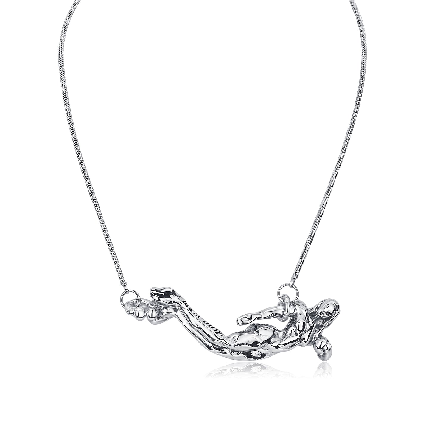 Silver Serpent Reshaped Romance Vintage Chain Necklace