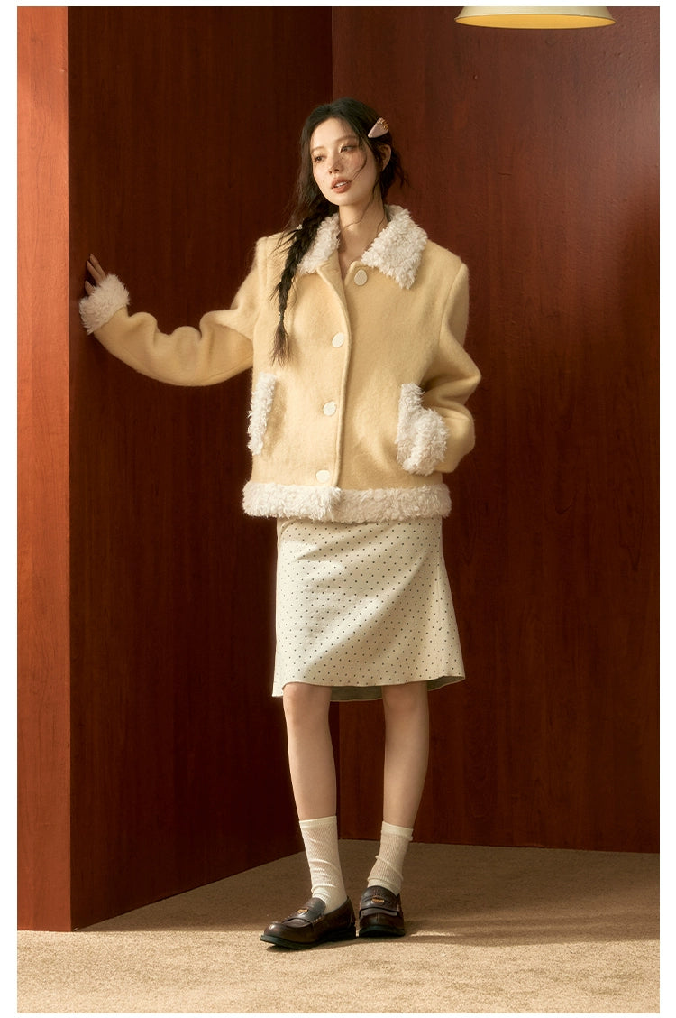 Yellow College Shearing Jacket - CHINASQUAD