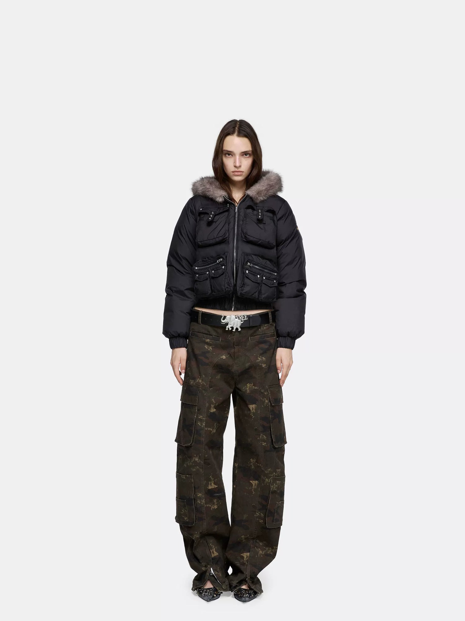 Structured Pocket Down Jacket