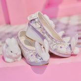 "Jade Rabbit Girl" Embroidered Flat & Heeled Shoes - CHINASQUAD