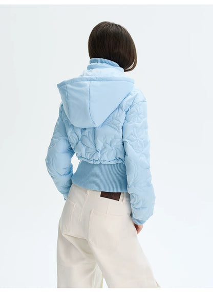 Quilted Embossed Short Down Jacket