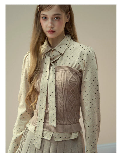 Polka Dot Preppy Shirt - CHINASQUAD