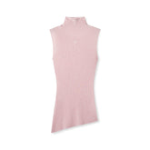 “Djembe Series” 100% Wool Asymmetric Hem Turtleneck T-shirt - CHINASQUAD