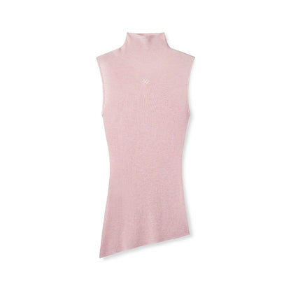 “Djembe Series” 100% Wool Asymmetric Hem Turtleneck T-shirt - CHINASQUAD