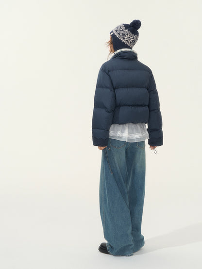 Faux Fur Collar Puffer Jacket