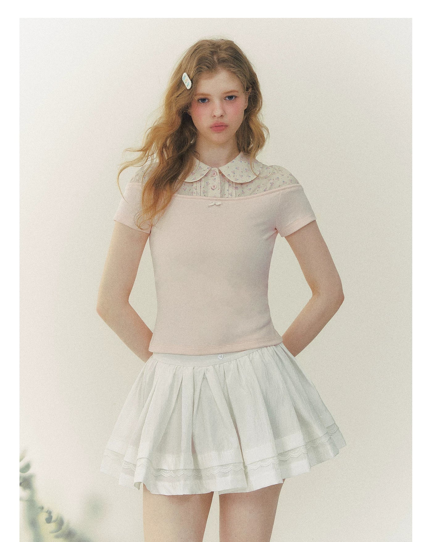 Elegant Prelude Floral Layered Shirt