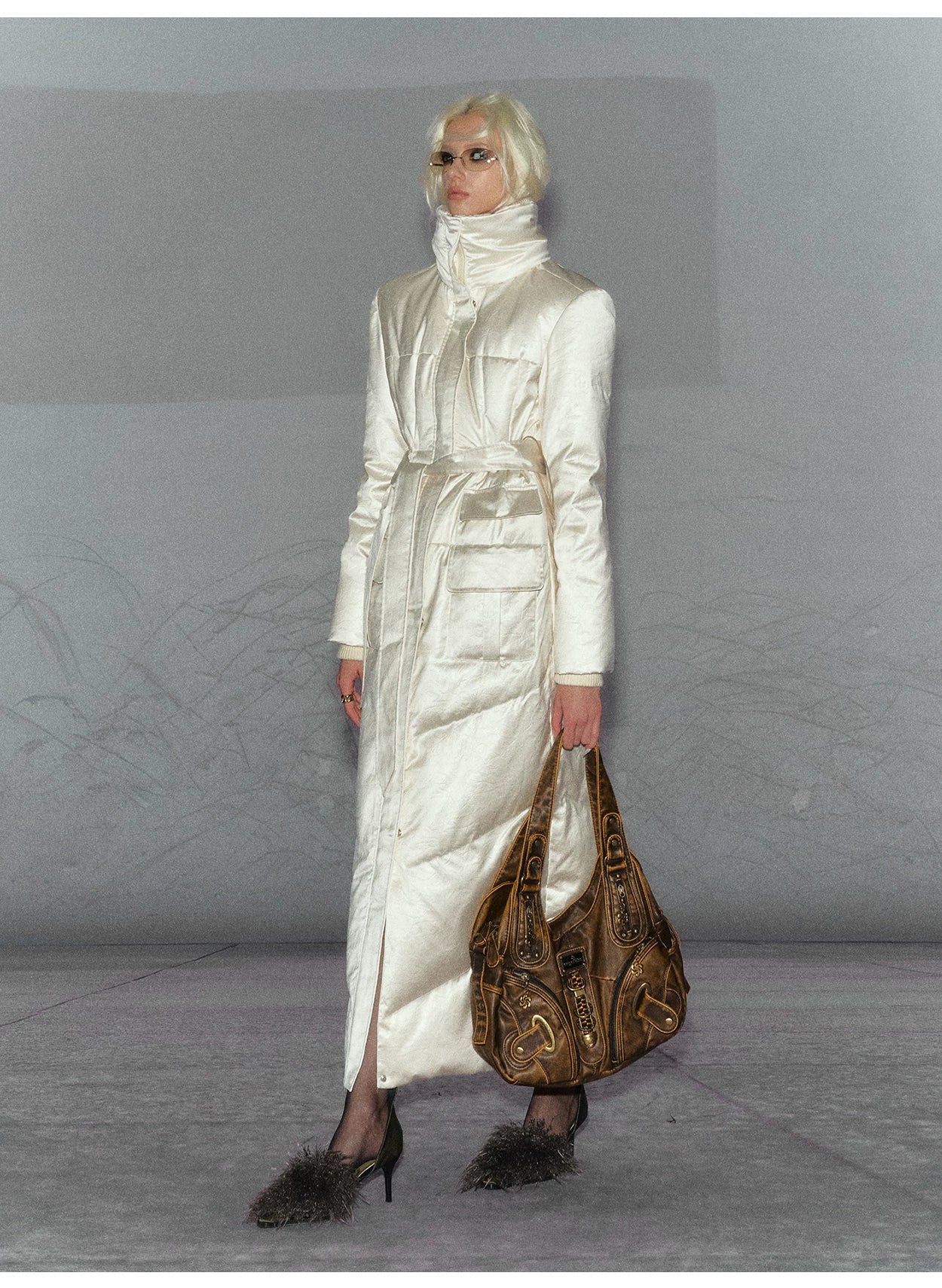 White Duck Down Puffer Coat