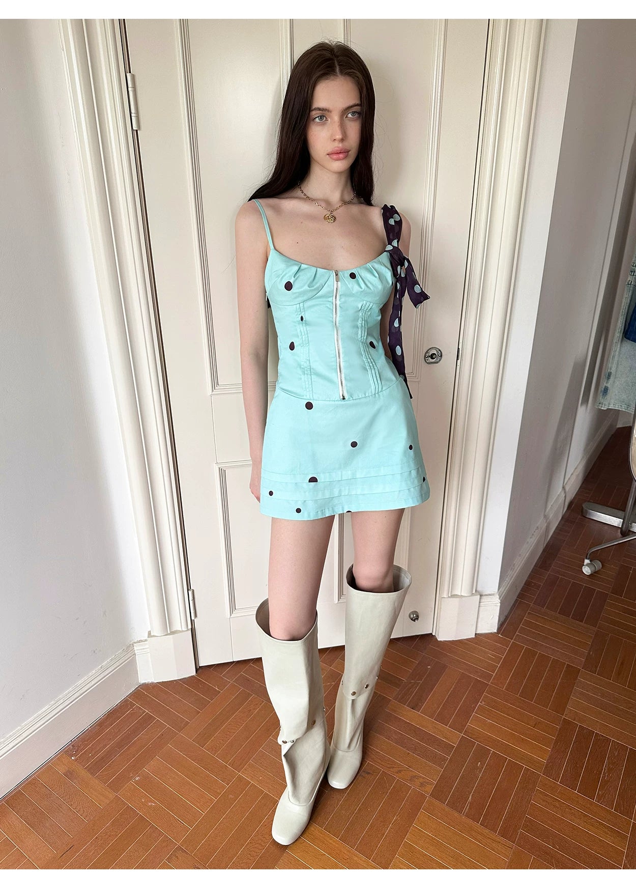 Vintage Polka Dot Slip Dress NeverMore