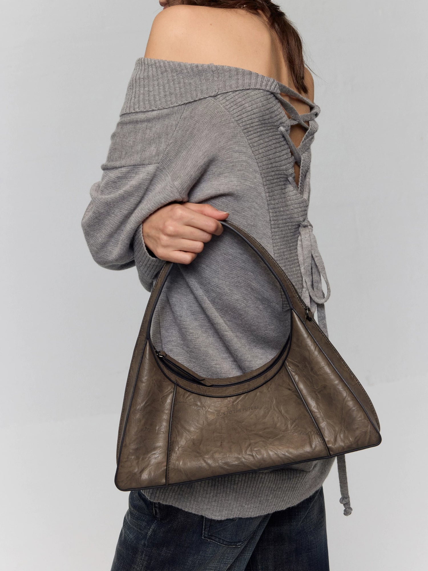 Waxed Eco-Leather Shoulder &amp; Handbag