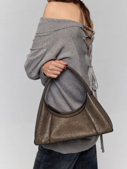 Waxed Eco-Leather Shoulder &amp; Handbag