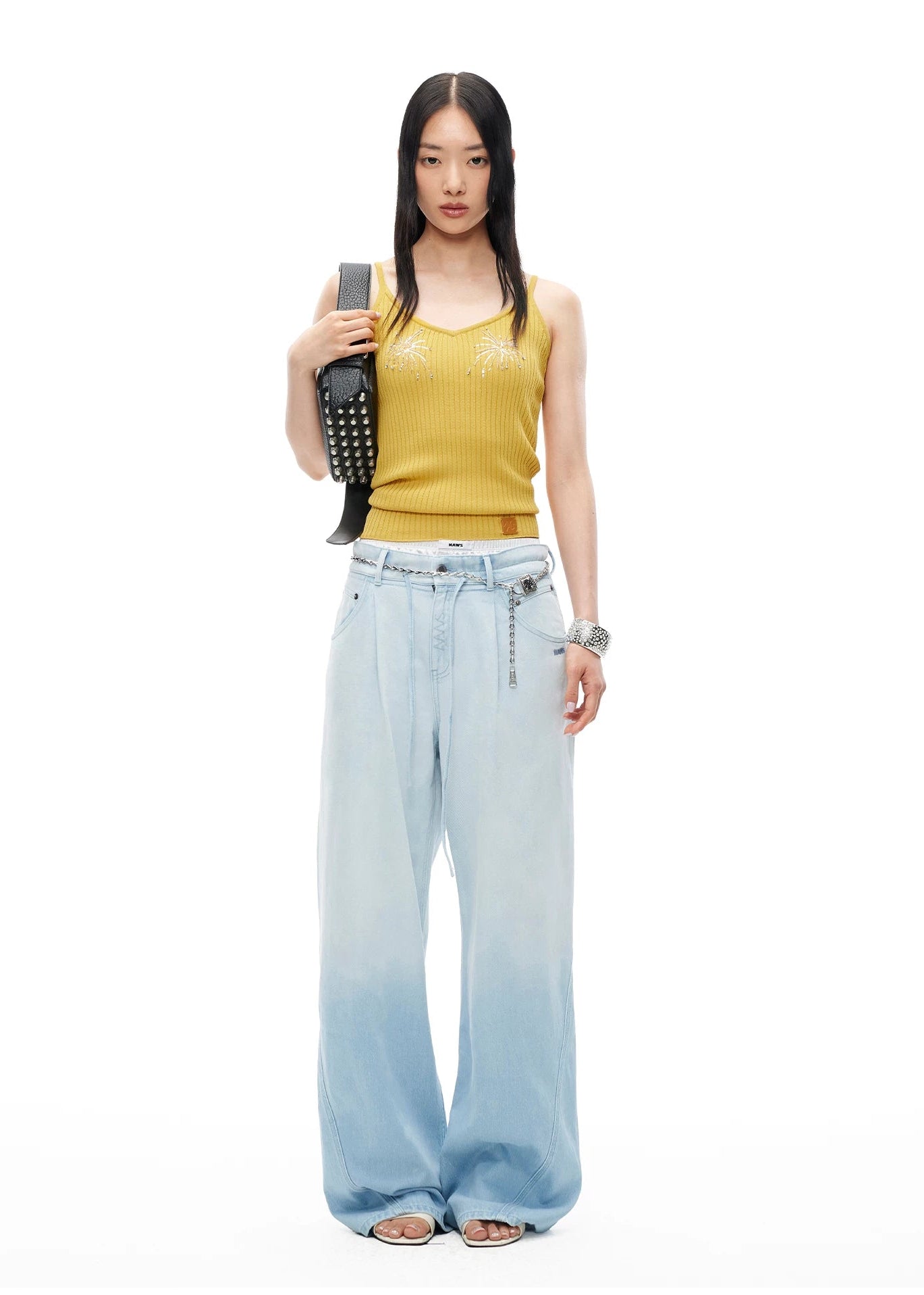 Summer Vacation Breathable Straight-Leg Wide Jeans