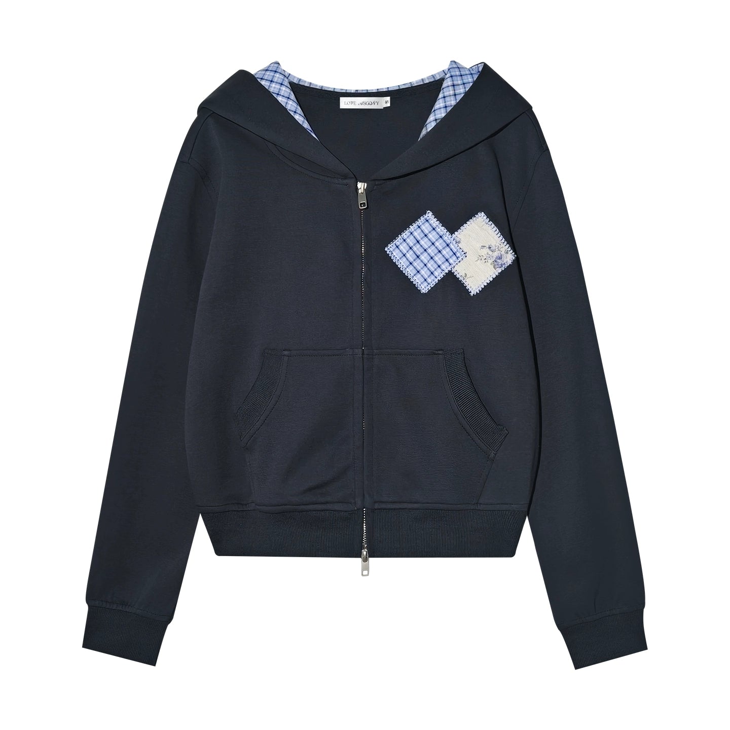 Plaid Patchwork Hoodie &amp; Sweatpants Set