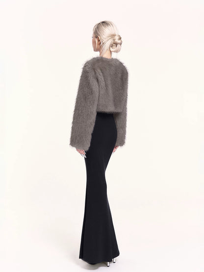 Faux Fur Cropped Jacket