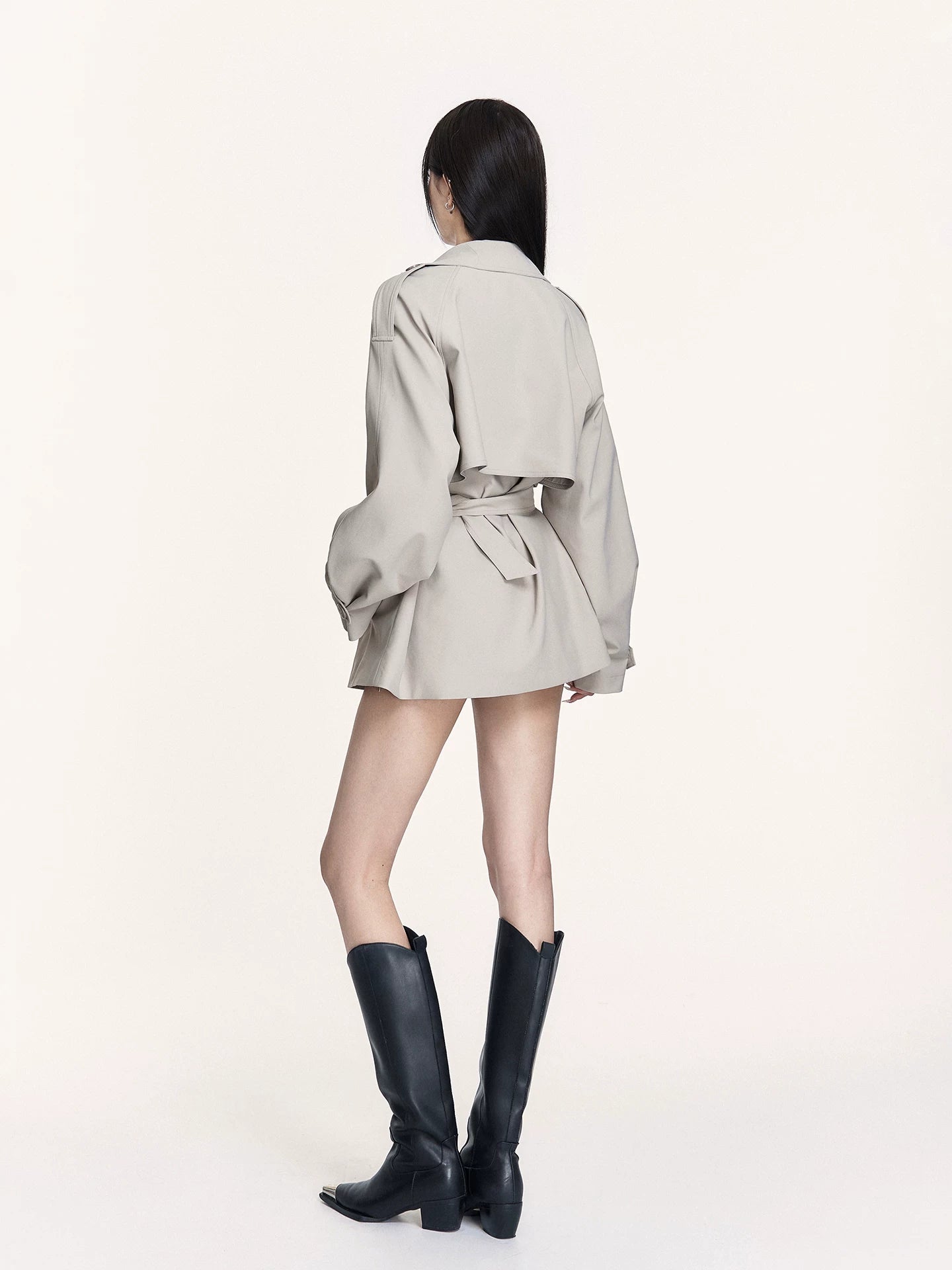 Archive Cropped British-Style Trench Coat
