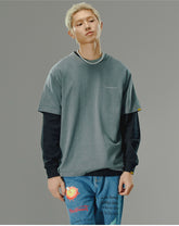 Washed Vintage-Style Crew Neck T-Shirt - CHINASQUAD