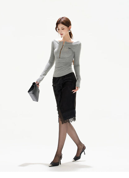 Button-Detail Slim-Fit Knit Base Layer