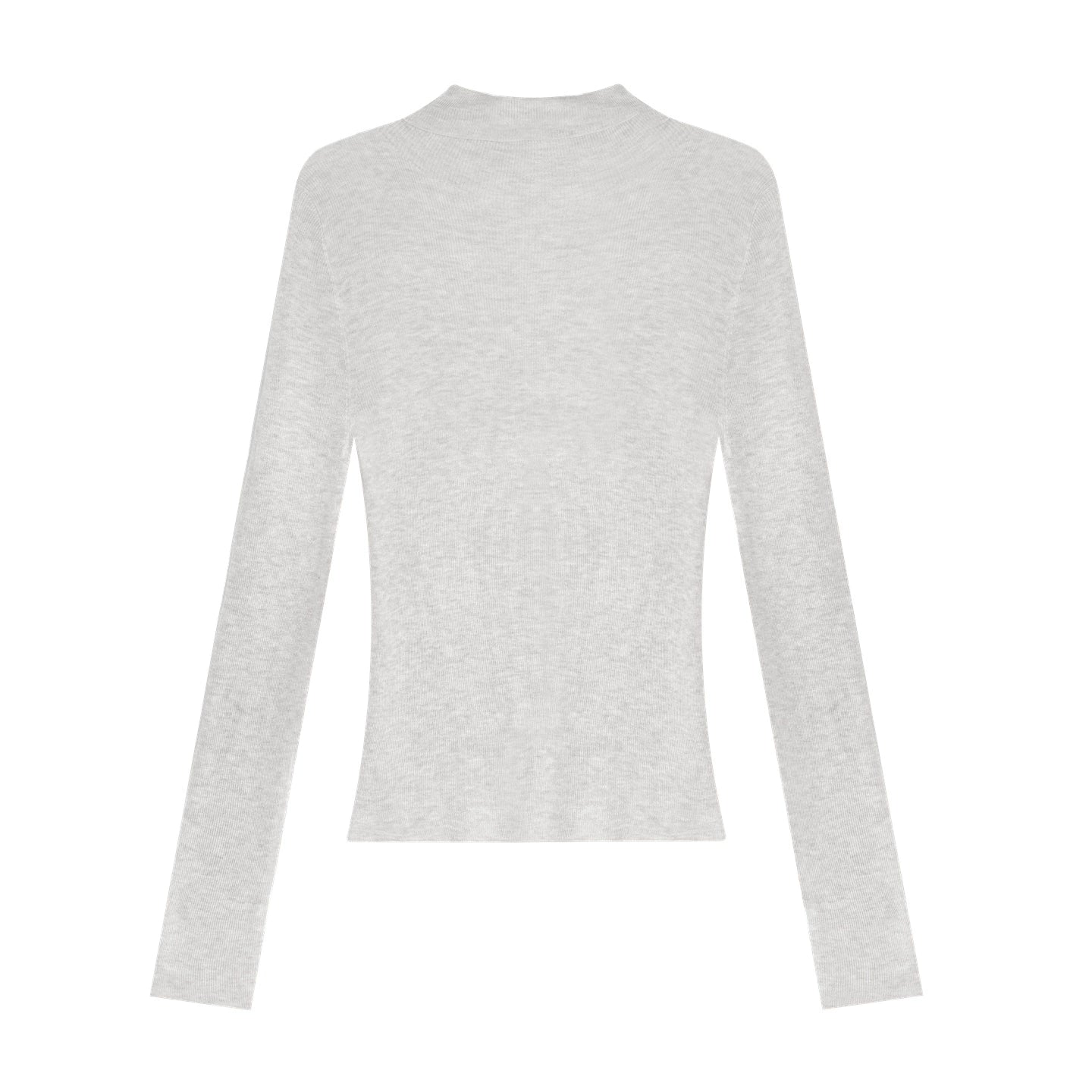 Wool Blend Turtleneck Slim-Fit Knit T-Shirt