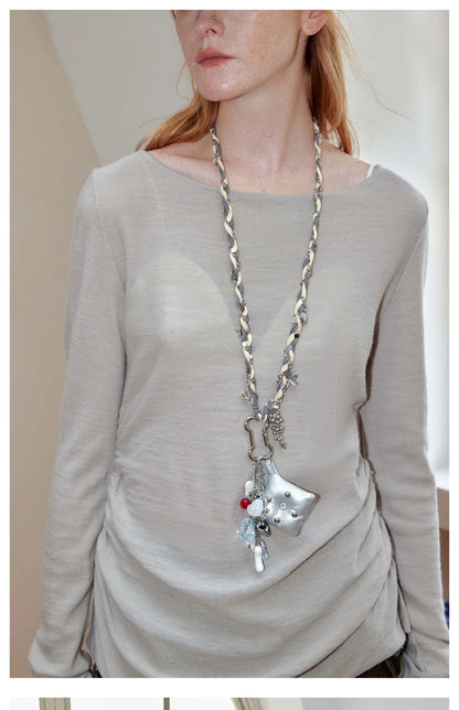 Handmade Punk Long Sweater Chain Necklace