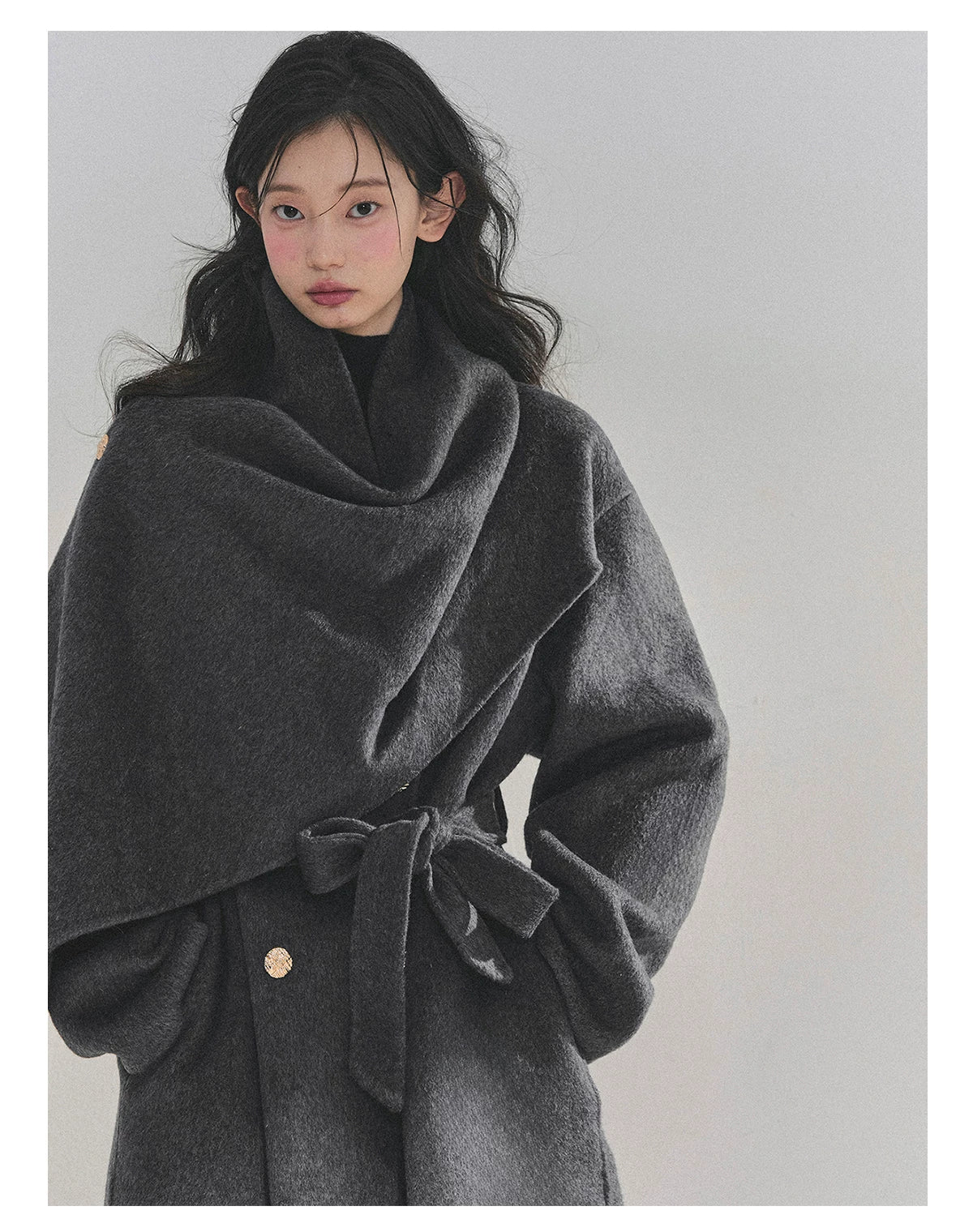 French British-Style Wool Coat