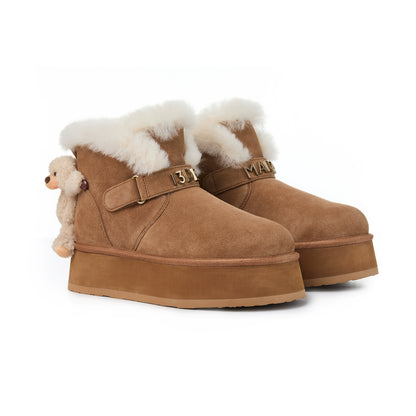 Plush Lined Short Ankle Snow Boots