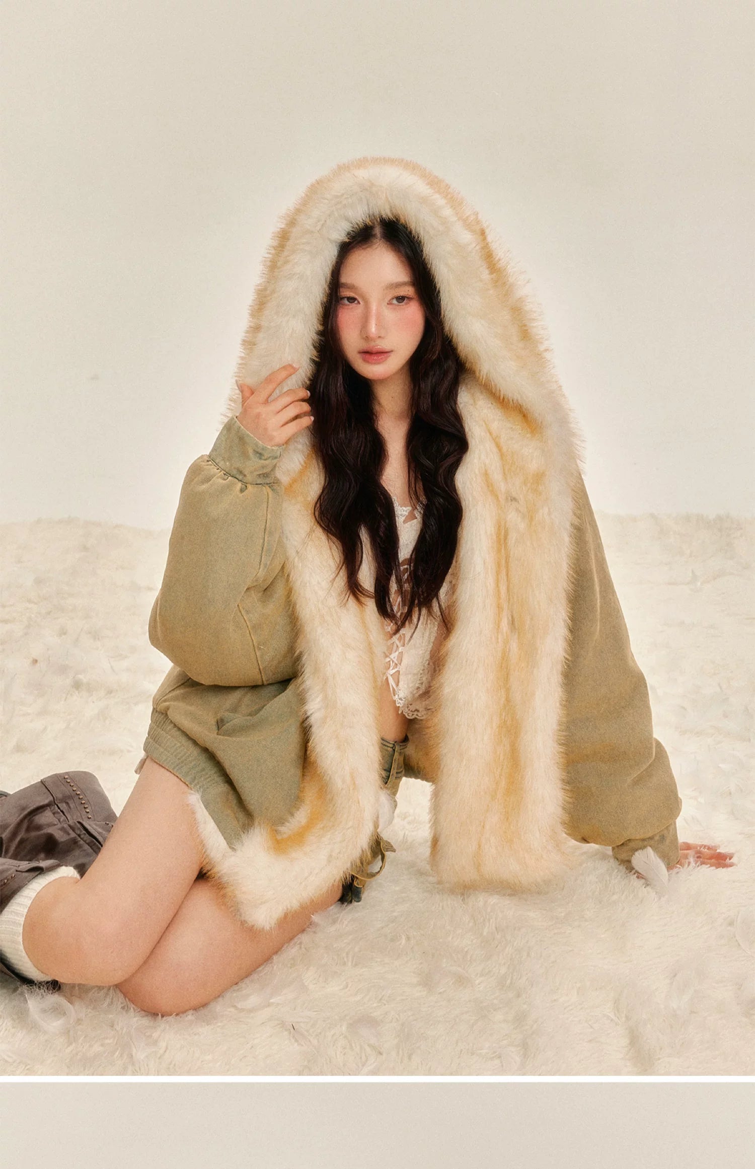 Reversible Eco-Faux Fur Denim Jacket