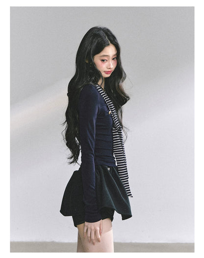 Striped Long-Sleeve Slim-Fit T-Shirt