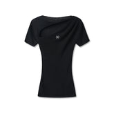 Crescent Knit Modal-Cotton T-Shirt - CHINASQUAD