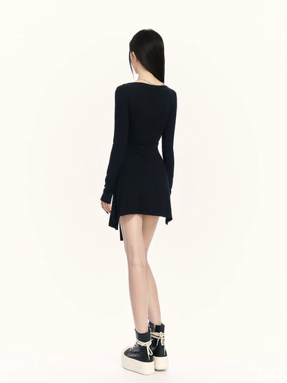 Faux Two-Piece Knit Bodycon Dress