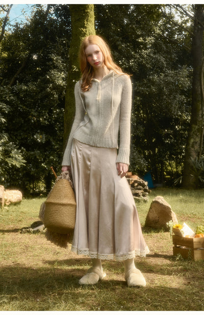 Cosagach Satin Glow Midi Skirt