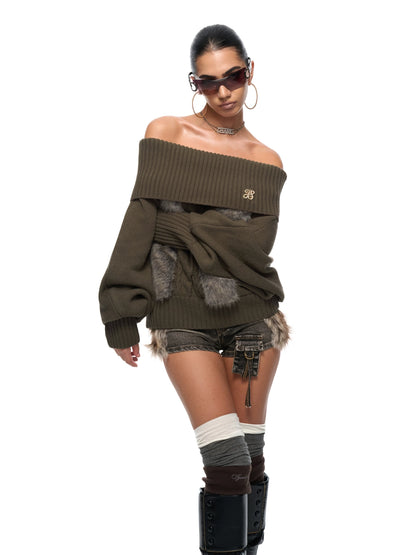 Cable-Knit Oversized Sweater