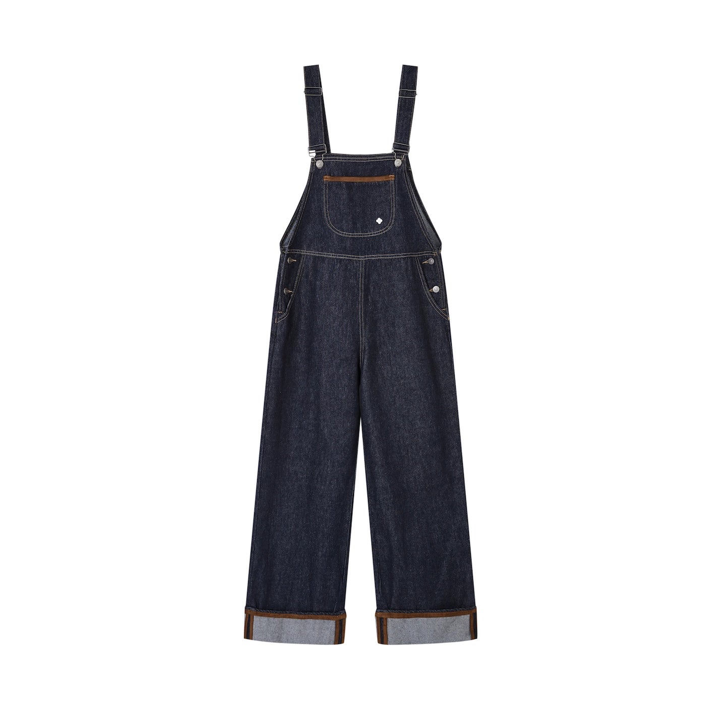 Raw Denim Cuffed Overalls - CHINASQUAD