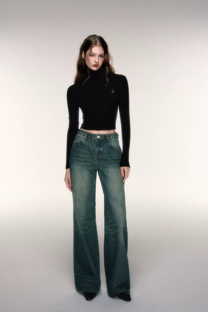 High-Neck Stretch Knit Base Layer