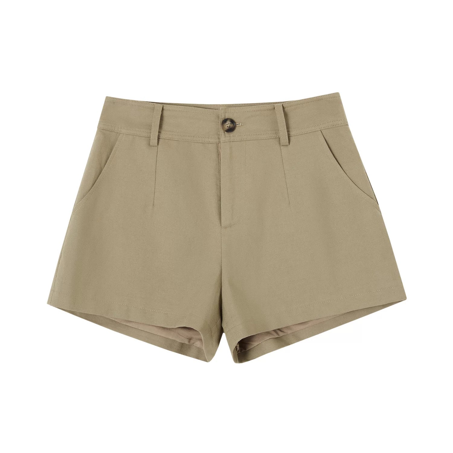 Linen Blend Tailored Vacation Shorts