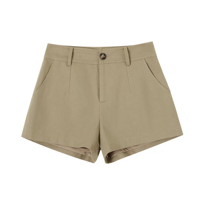 Linen Blend Tailored Vacation Shorts