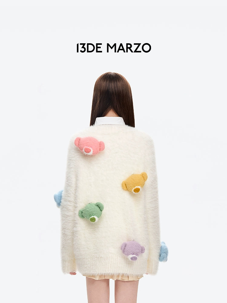 Doozoo Pastel Bear Cardigan