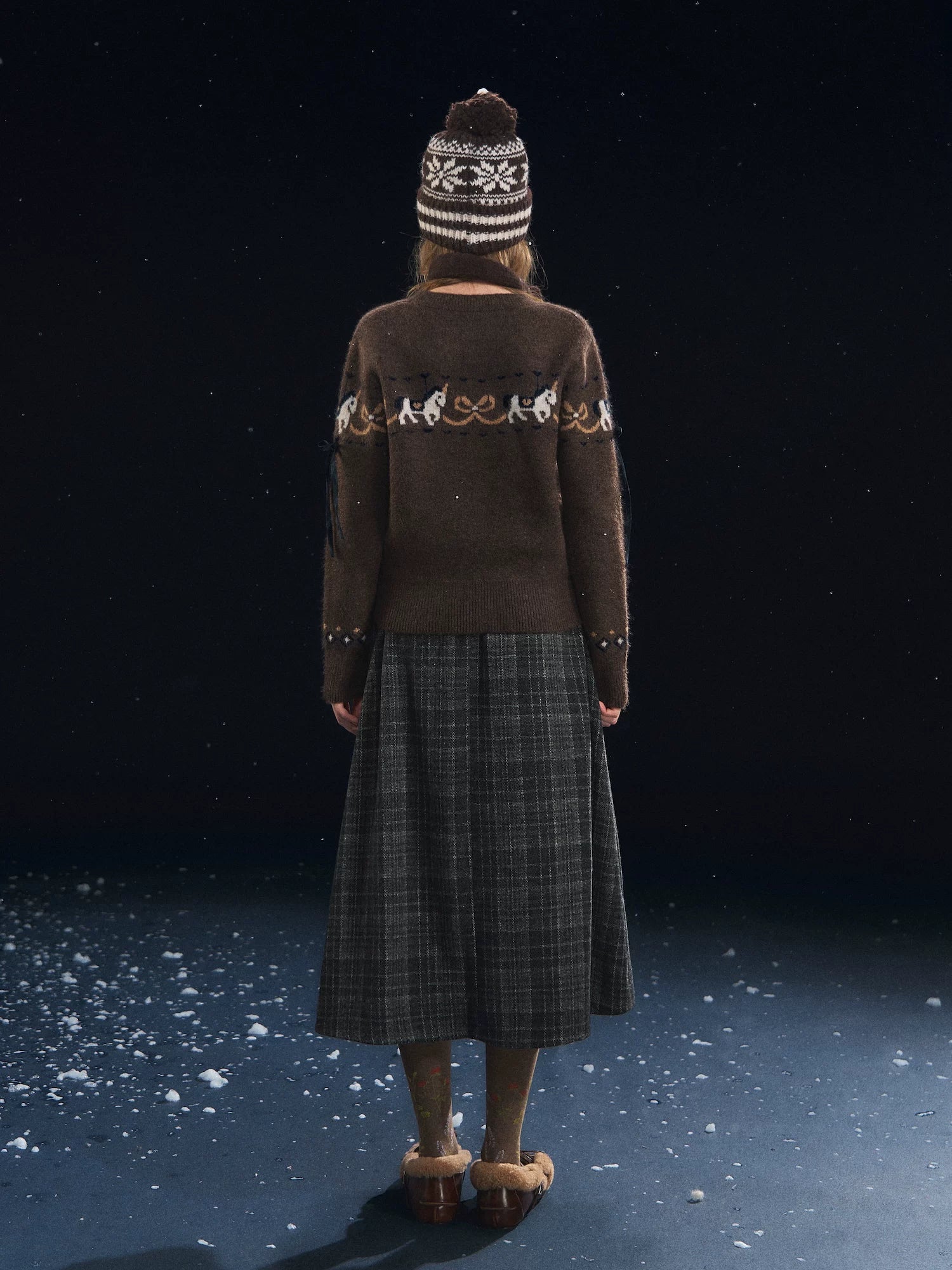 Playful Carousel Jacquard Knit Sweater